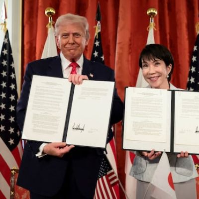 Trump, Japan’s Takaichi lavish praise on each other, sign trade and rare earths deal