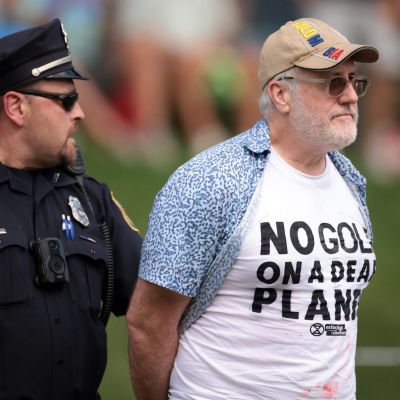 Protestors invade PGA Tour final round at Travelers Championship