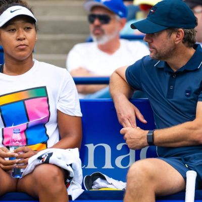 Naomi Osaka splits with coach Wim Fissette, seen in practice with Patrick Mouratoglou