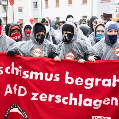 Antifa Clash With Police, Attack MP at Launch of AfD Youth Branch
