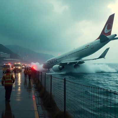 Horrific Crash at Hong Kong Airport as Cargo Aircraft Crashes Through Fence into the Sea, Taking the Lives of Two Airport Security Officers During Patrolling Duty in a Devastating and Unthinkable Tragedy – Travel And Tour World