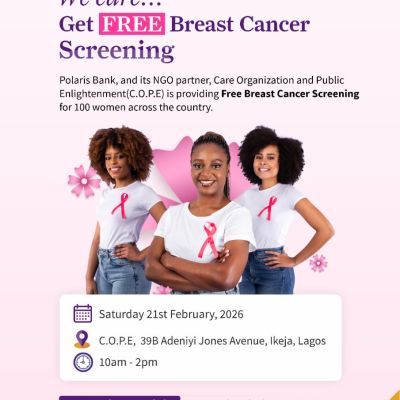 Polaris Bank Marks World Cancer Day With Free Breast Cancer Screening For 100 Women NationwideLagos, Nigeria – Brand Spur