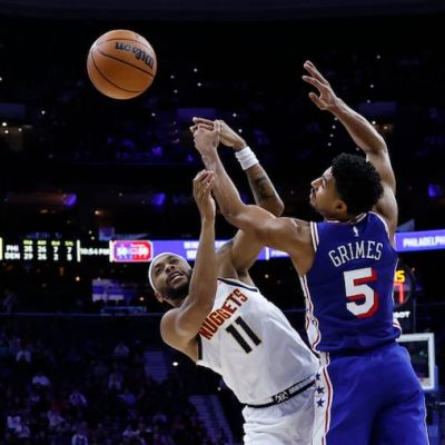 Bruce Brown’s goaltended layup in OT lifts short-handed Nuggets over Sixers, 125-124