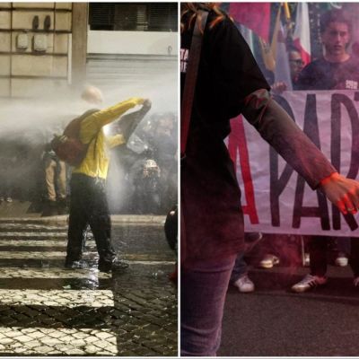 Italy Unrest: Water Cannons, Tear Gas Fired As Rome Protests Turn Violent; Security Up Across Cities