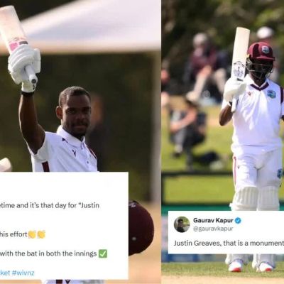 NZ vs WI: Fans go wild as Justin Greaves’ stunning double ton leads West Indies to historic draw in 1st Test against New Zealand