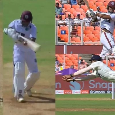 IND vs WI [WATCH]: Nitish Kumar Reddy pulls off a brilliant flying catch to get rid of Tagenarine Chanderpaul on Day 3 of the first Test