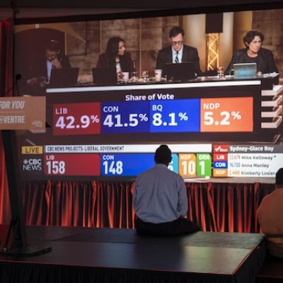 Early federal election results show big drop in support for NDP