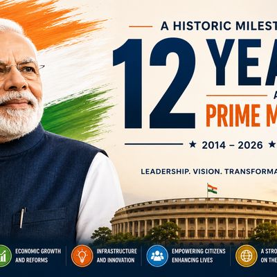 PM Modi becomes the longest continuously serving elected Prime Minister of India, completing 12 consecutive years in office