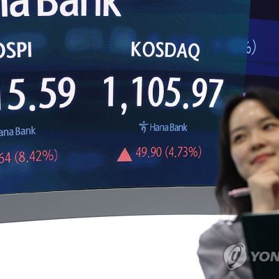 (LEAD) Seoul shares rally over 8 pct on tech gains after Samsung wage deal, Nvidia outlook; won rises | Yonhap News Agency