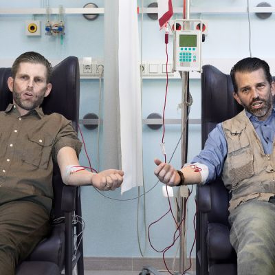 Pale Trump Boys Ask When They Can Stop Giving Uncle Elon Blood