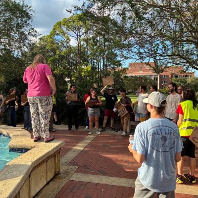 Tallahassee SDS holds protest against Flock cameras