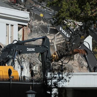 White House says it will submit ballroom plans for review, with demolition under way