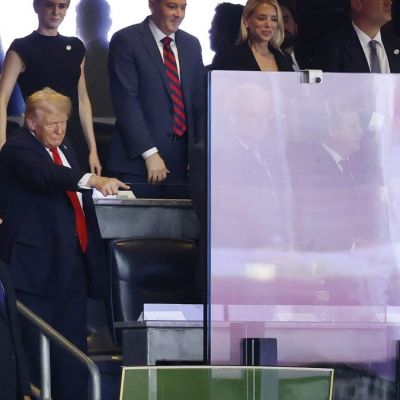 Video shows Trump behind bulletproof glass as boos ring out at Yankee Stadium