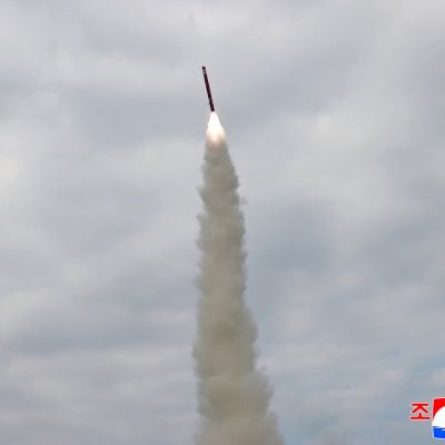 North Korea test-fires cruise missiles as Trump due to arrive in South Korea