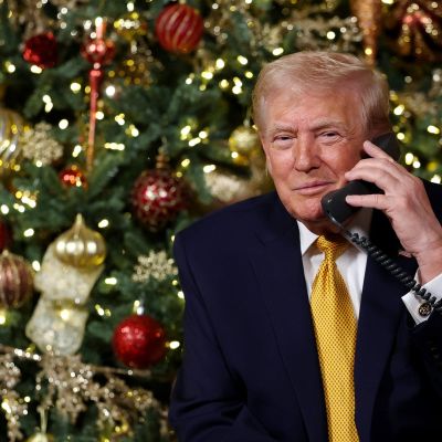 Trump uses Christmas Eve calls with children asking about Santa to beat partisan drum