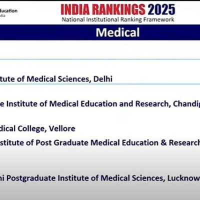 NIRF Rankings 2025: Top Medical Colleges List Out, AIIMS Delhi Tops Once Again