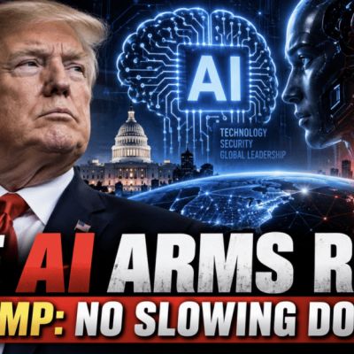 Trump rejects calls from leading AI executives to slow race for more powerful models, arguing that the US cannot afford to lose its lead over China