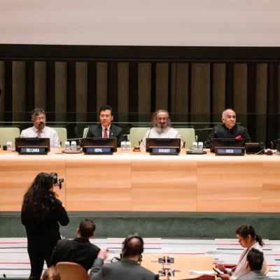 UN Observes Second World Meditation Day, Gurudev Sri Sri Ravi Shankar Delivers Keynote Address and Leads Meditation