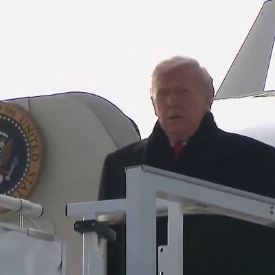 US President Donald Trump Lands In Switzerland After Flight Delay, Set To Address WEF Davos Soon
