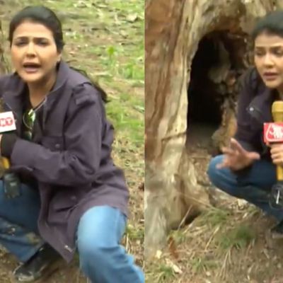TV Anchor Trolled For Pahalgam Terrorists ‘Hiding’ In Tree Hollow Reportage; Netizens Recall ₹2000 Nano Chip Moment