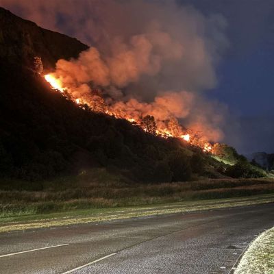 Crews expected at Arthur’s Seat blaze for ‘couple of days’, says fire chief