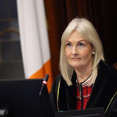 Shocked Verona smiled when elected Ceann Comhairle, but didn’t utter a word. Another first