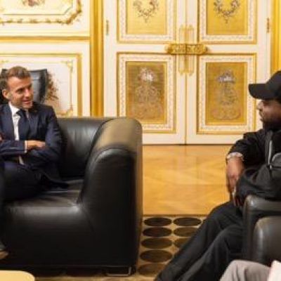 Davido Meets French President Macron in Paris