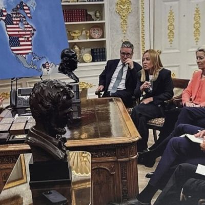 Trump posts map with U.S. flag covering Canada and Greenland