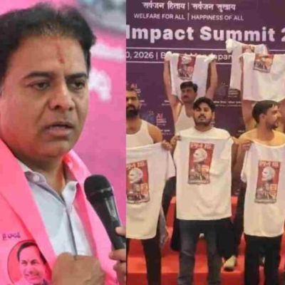 KTR Slams Congress Over AI Summit And SLBC Issue
