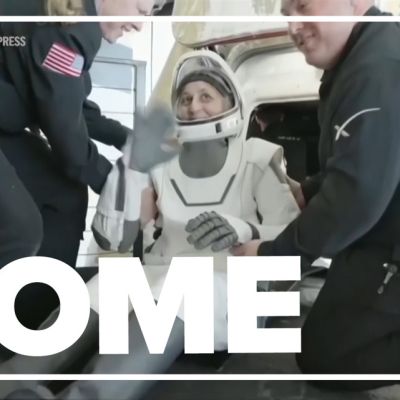 Astronauts return to Earth after more than 9 months in space
