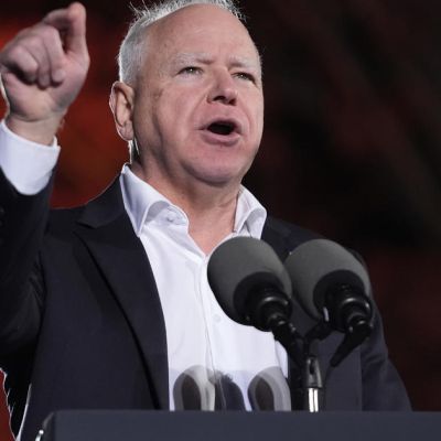 Tim Walz campaigning in Bucks County, Pennsylvania Thursday