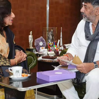 Biocon chief Kiran Mazumdar-Shaw meets Karnataka Deputy CM DK Shivakumar amidst feud