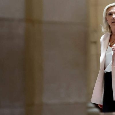 French court opens door to possible Le Pen presidential run, with ankle tag