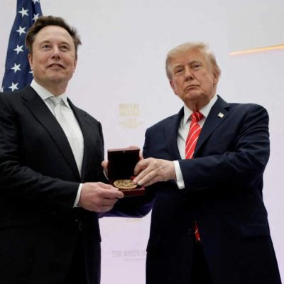 Donald Trump gives ‘national treasure’ Elon Musk top US medal after rift