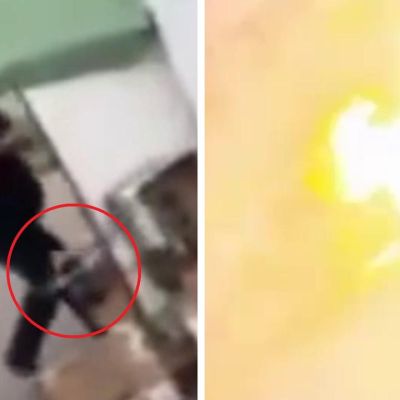 Fruit seller blown up by drone in sick video