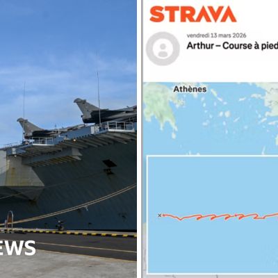 Officer reportedly leaks location of French aircraft carrier with Strava run