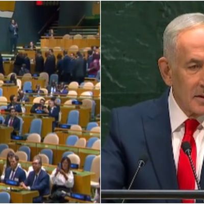 Several delegates walk out as Netanyahu starts speech at UNGA, Israeli PM calls them ‘moral cowards’ | VIDEO – India TV News