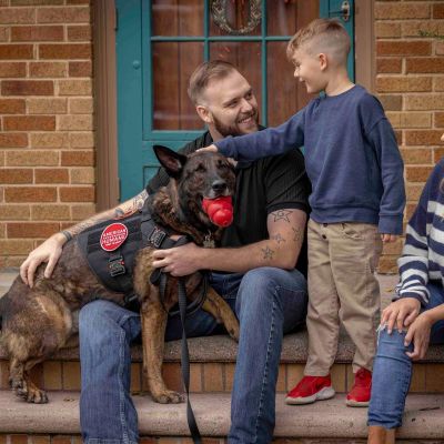 Army veteran reunites with his K9 companion, who served with him in Afghanistan