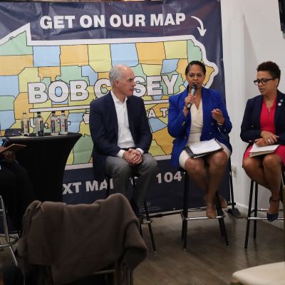 Sen. Bob Casey, state and county officials discuss Black Maternal Health at Philly campaign stop