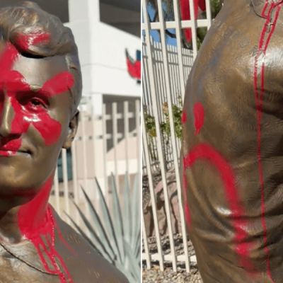 Charlie Kirk statue targeted in ‘diabolical’ attack just days after being unveiled