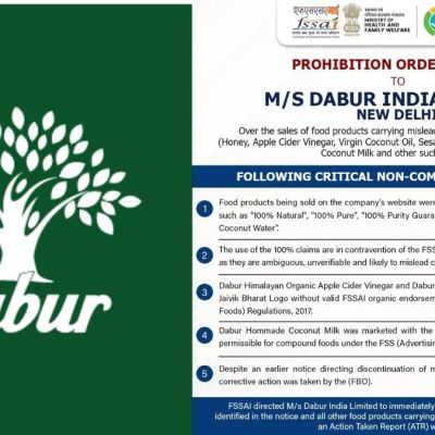 FSSAI bans Dabur from selling honey, cow ghee, coconut oil with ‘100%’ claims, asks it to submit ATR report – India TV News