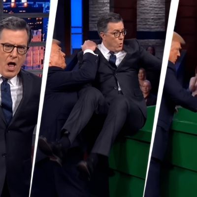 Amid feud, Trump posts AI video of him tossing Stephen Colbert into dumpster