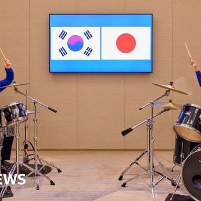 K-pop drum duet caps off Japan and South Korea’s diplomatic meeting