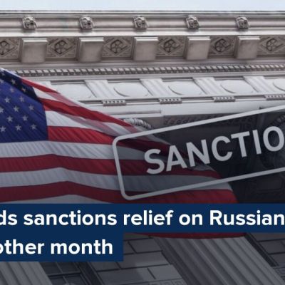 US extends sanctions relief on Russian oil for another month