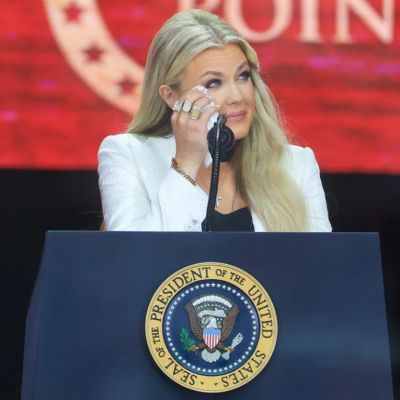 Erika Kirk Forgives Charlie Kirk’s Killer in Tearful Farewell at Memorial as Trump Embraces Her on Stage after Delivering Powerful Eulogy