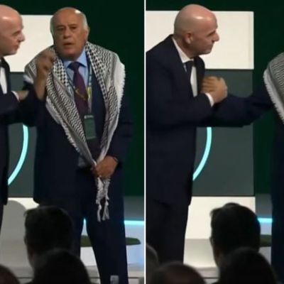 Scandalous move from Infantino! President of the Palestinian Football Federation left the stage