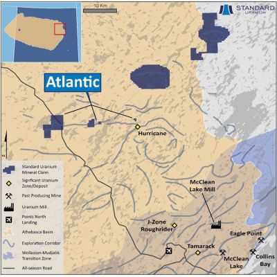 Standard Uranium Signs Definitive Agreement to Option Atlantic Project in Eastern Athabasca Basin