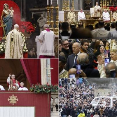Pope Leo celebrates the Christmas Day mass, then the Urbi et Orbi blessing