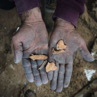 A father in Gaza searches rubble for his family’s remains after Israeli air strike destroys home