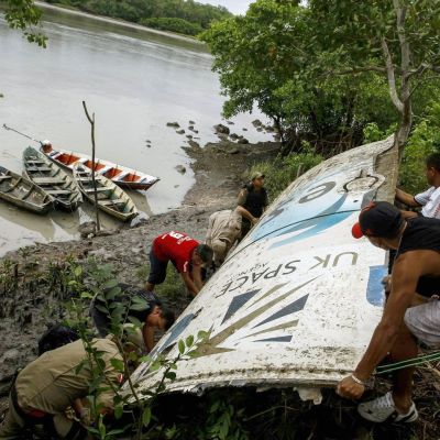 The odds of getting squashed by screaming-hot space debris